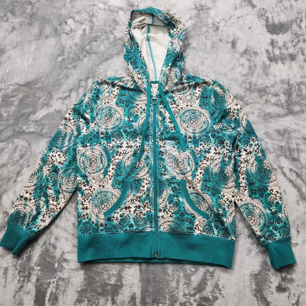 NEW Great Northwest Clothing Company Hoodie Womens M Green Black Full Zip Jacket